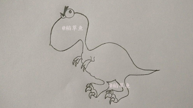 三年级恐龙简笔画带颜色带背景的,南方巨兽龙恐龙简笔画图片大全