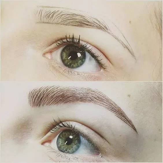 韩式半永久雾状眉,韩式半永久眉毛雾状柳叶眉