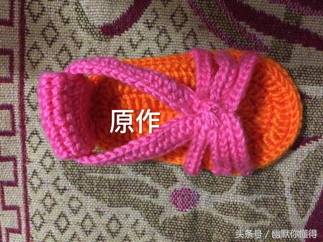 最简单钩针凉鞋教程图解,钩针编织婴儿凉鞋教程视频