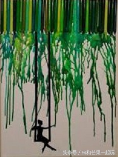 滴流画儿童,儿童绘画创意蜡笔涂色