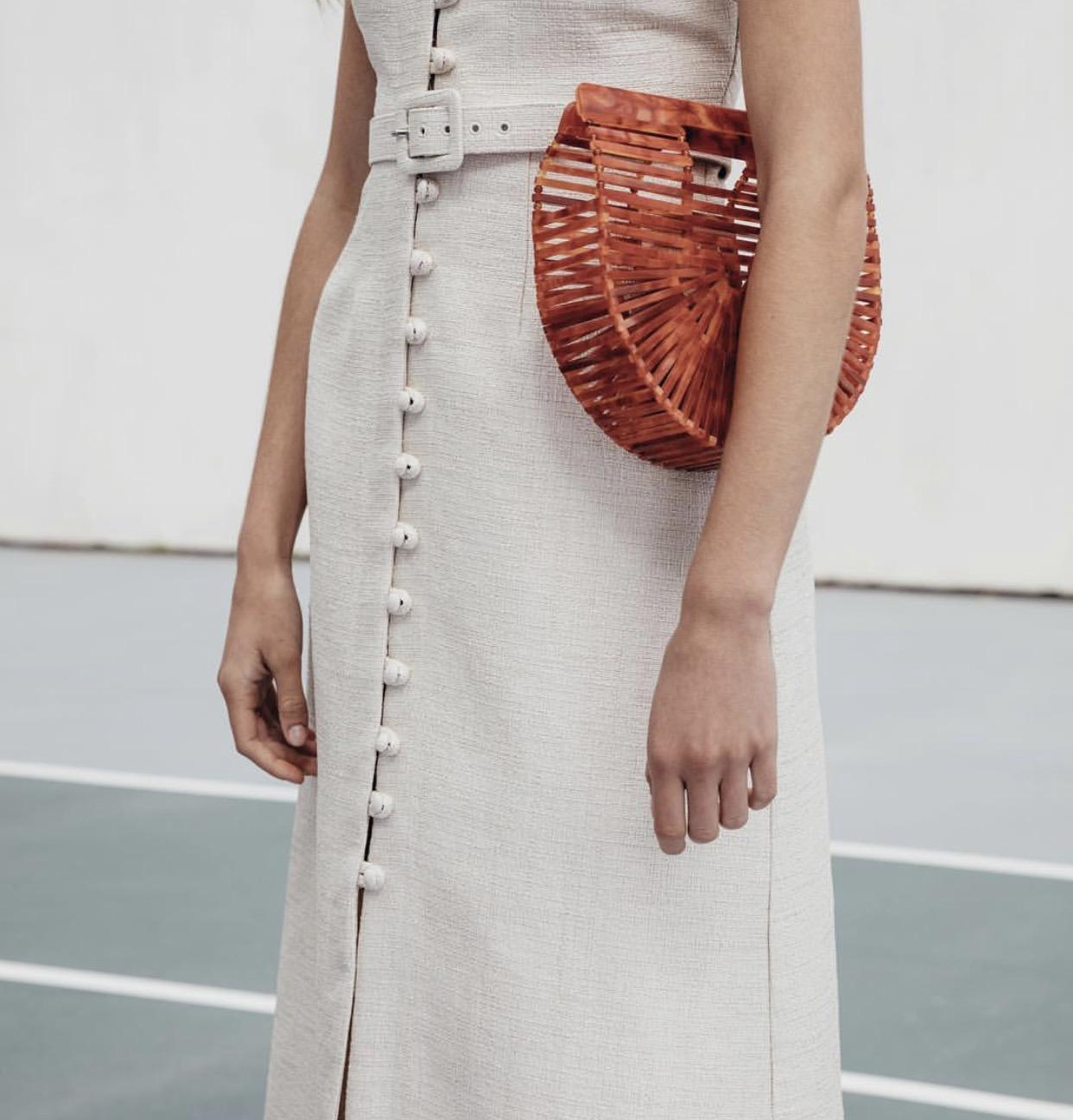 潜入后台！来看JessicaAlba和EmmaRoberts都爱CultGaia竹篮包实物图！