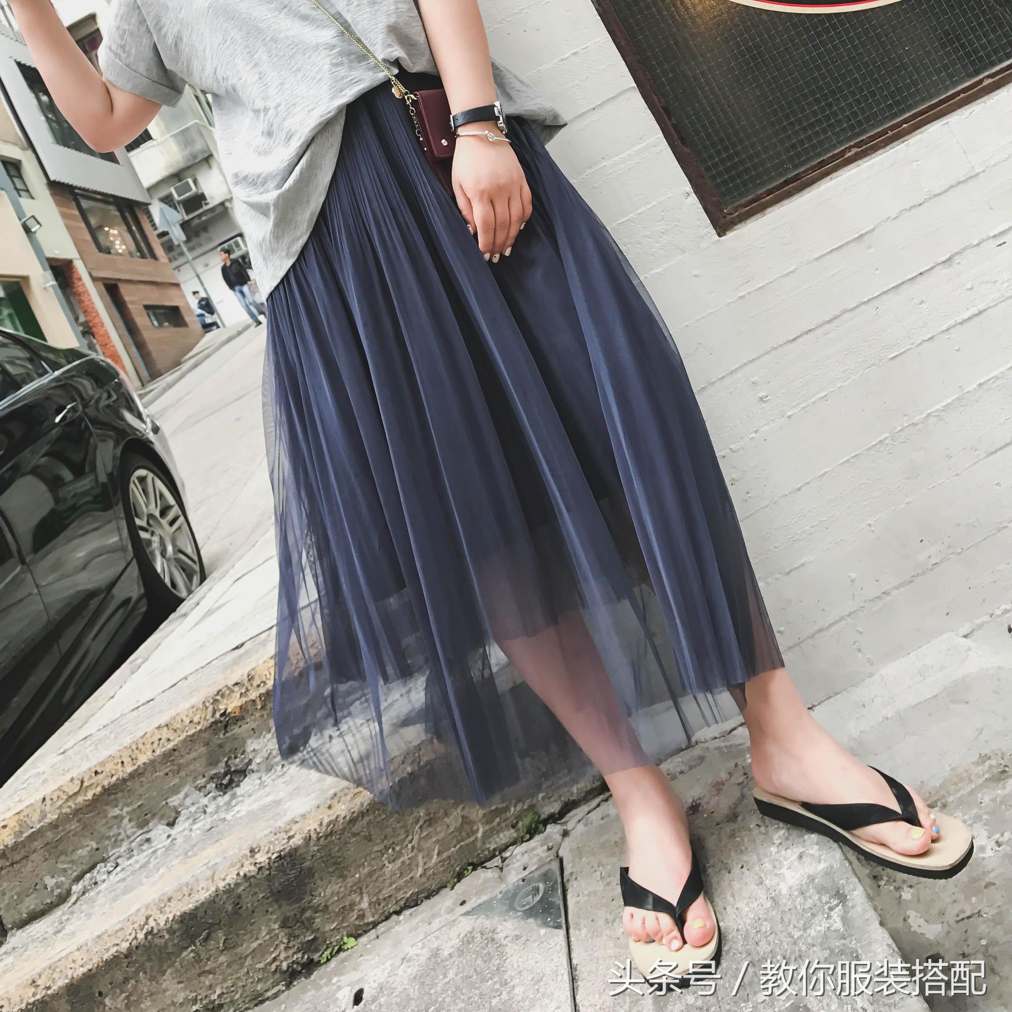 胖女生夏季网纱裙搭配,网纱裙气质高级裙胖mm