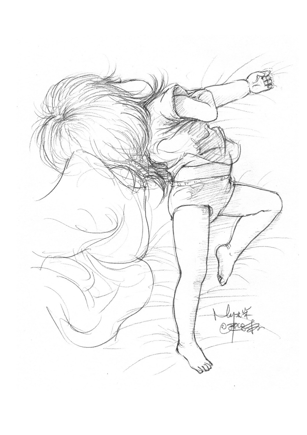 天空下的小雏菊绘画水彩,天空下的绘画作品