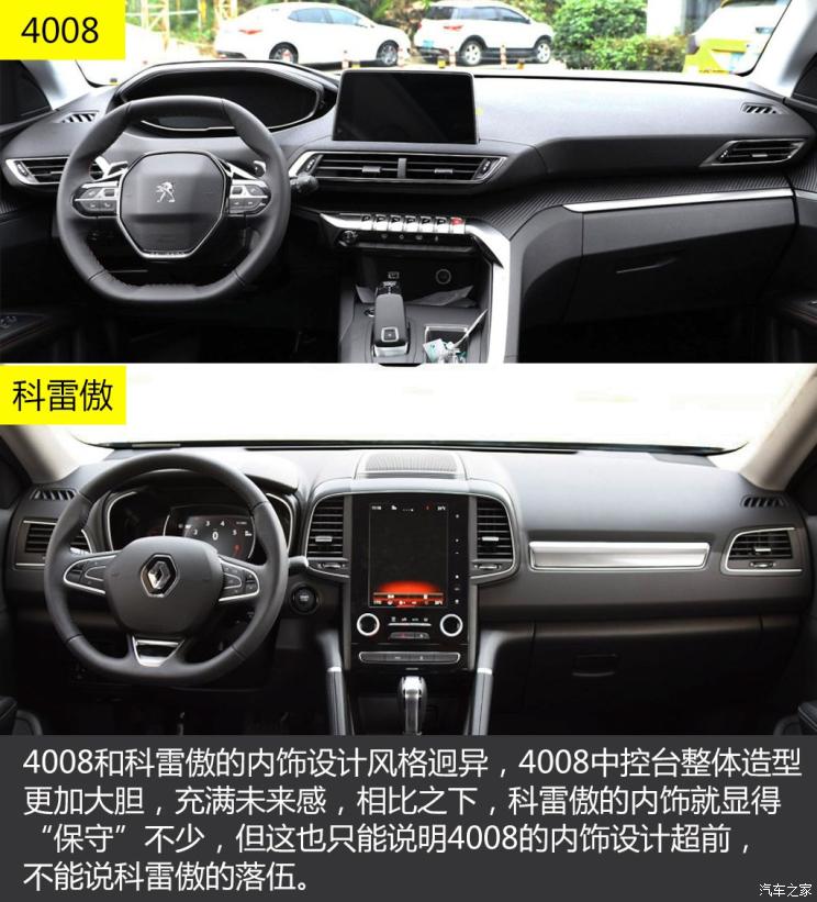 标致408和雷诺科雷傲哪个好,科雷傲对比4008