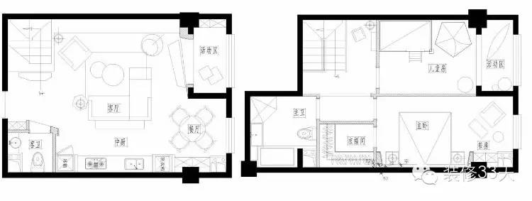 120平现代轻奢loft效果图,23平loft现代简约轻奢风
