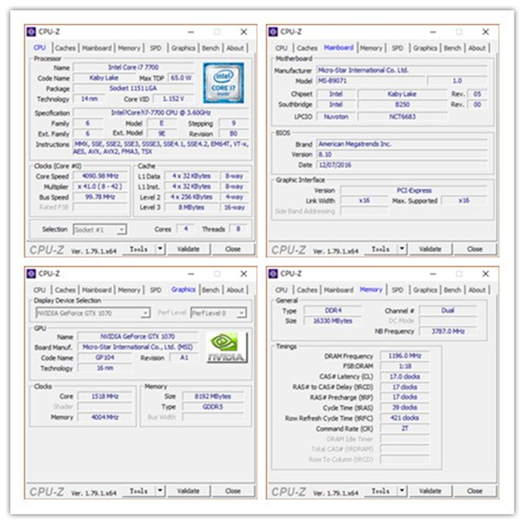 i7-10700和9700k游戏测评,gtx1070跑分笔记本
