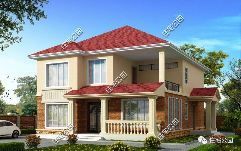 农村小别墅实拍造价100万了解一下,8*8农村经济型二层小别墅