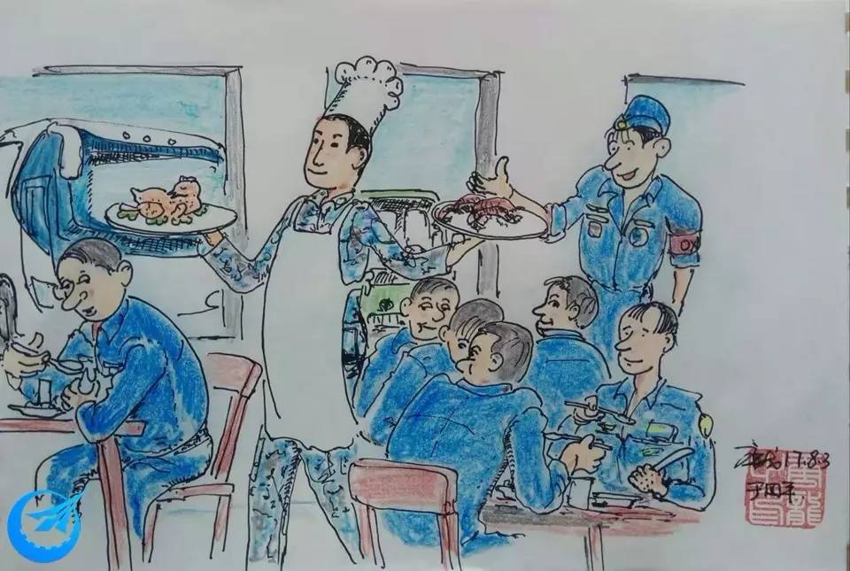 铅笔彩绘后的“航空飞镖”，别有一番战地风味