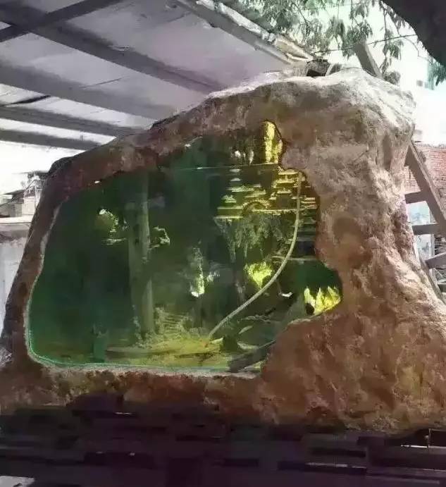 世界上最大的土豪鱼缸,寿山石东海龙宫鱼缸