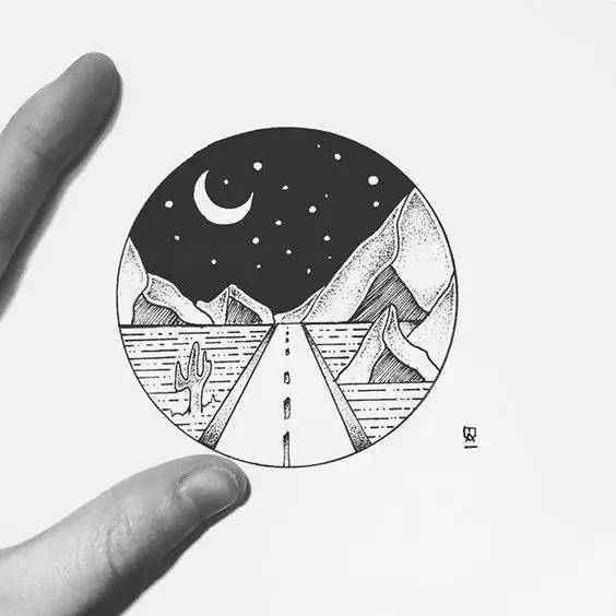 针管笔入门手绘1000例临摹图,针管笔手绘初学者