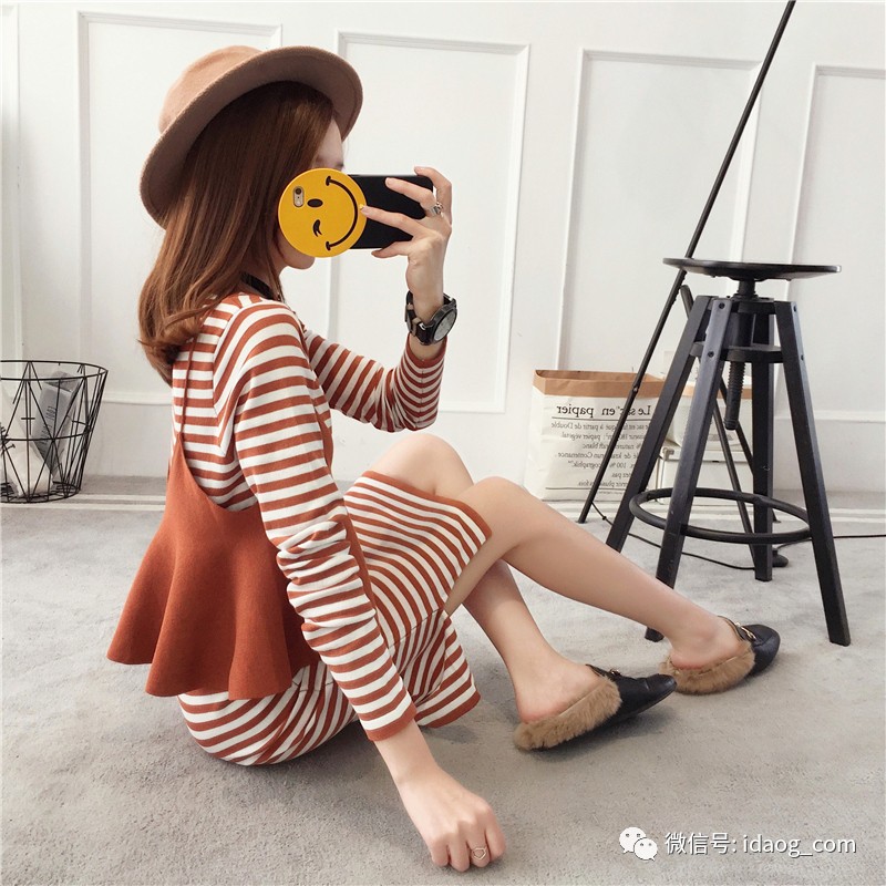 秋冬针织裙套装时髦,慵懒风针织套装裙