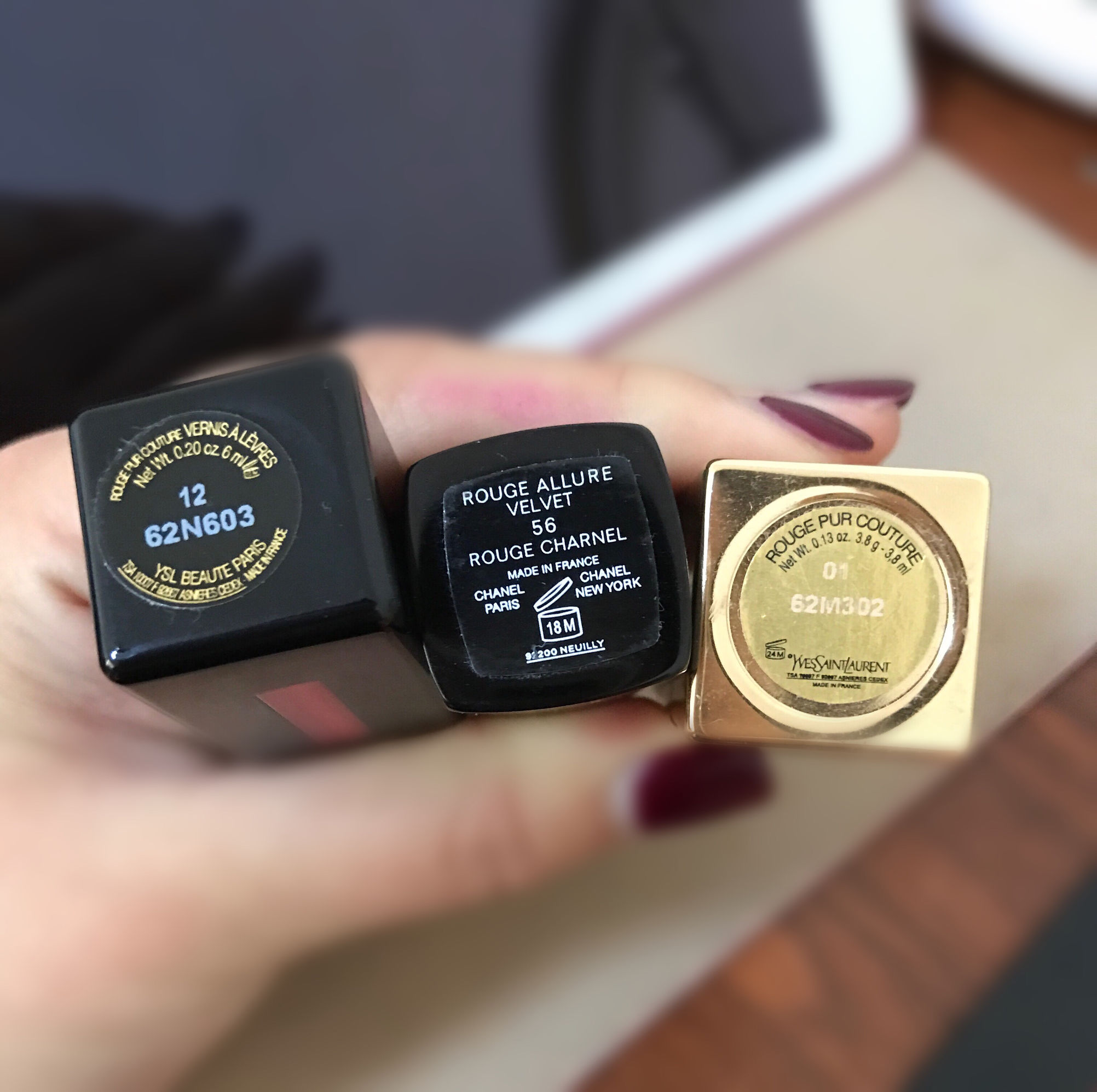 兰蔻和香奈儿口红色号推荐,tf27口红试色三姐妹