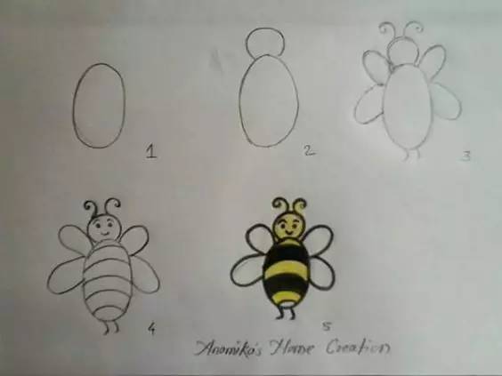 椭圆和圆形能画成什么小动物,儿童简笔画画一些可爱的小东西