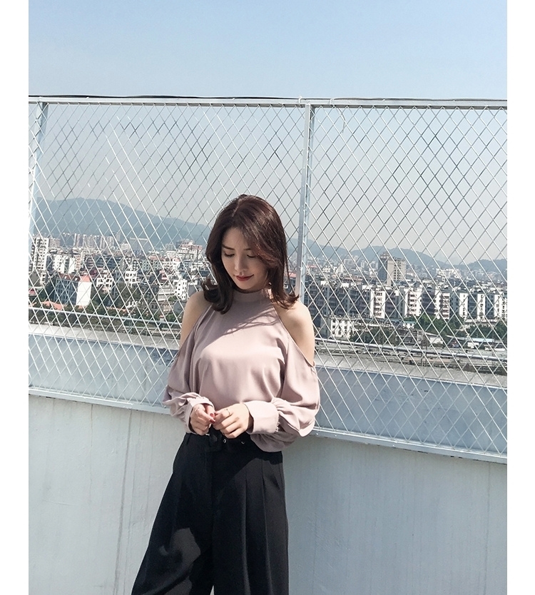 only新款百搭雪纺衫,粉红色潮流雪纺衫