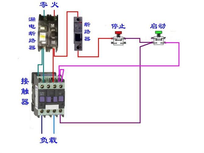 分励脱扣断路器与电表的接线图,断路器线圈与电表接线图
