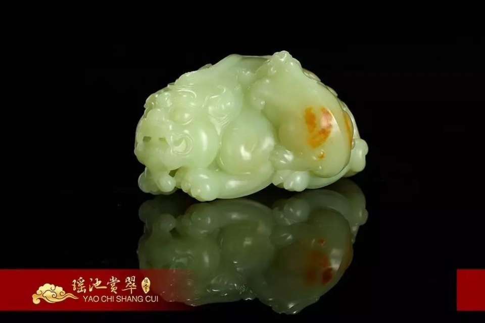 金丝线玉石雕件,翡翠雕件招财