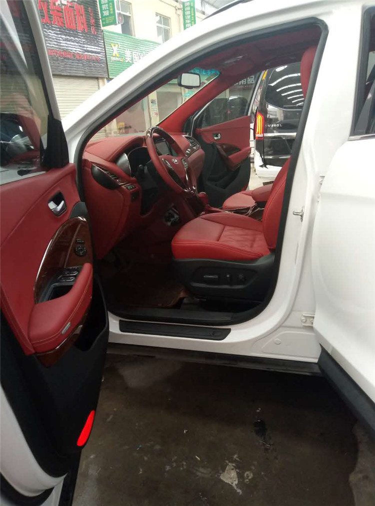 北京现代胜达改装内饰,新胜达座椅真皮