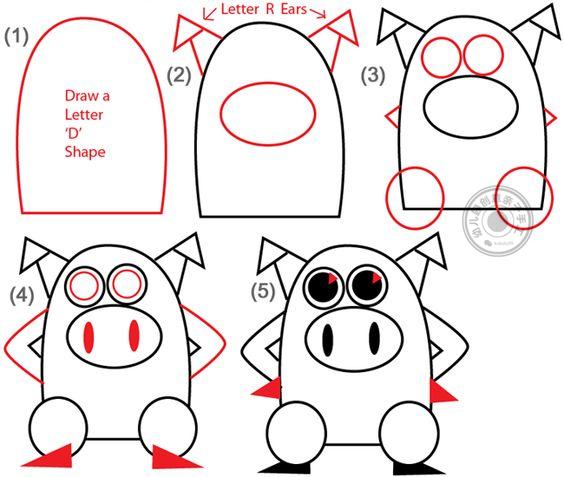 6-12岁儿童简笔画教程,猪妈妈的简笔画简单又好看