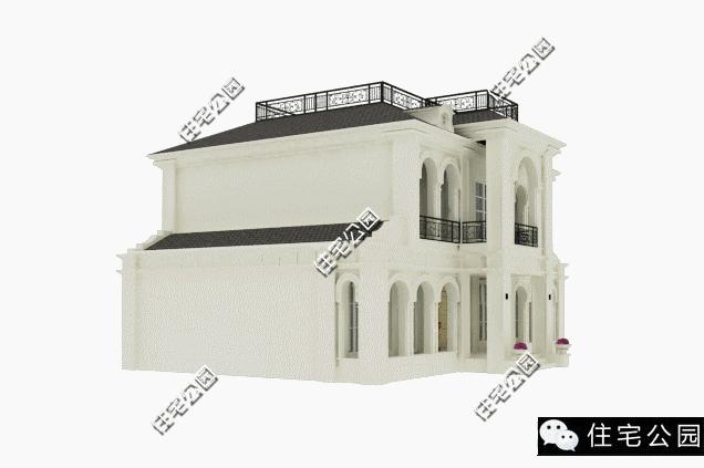 带堂屋挑空法式别墅,新中式别墅效果图带堂屋