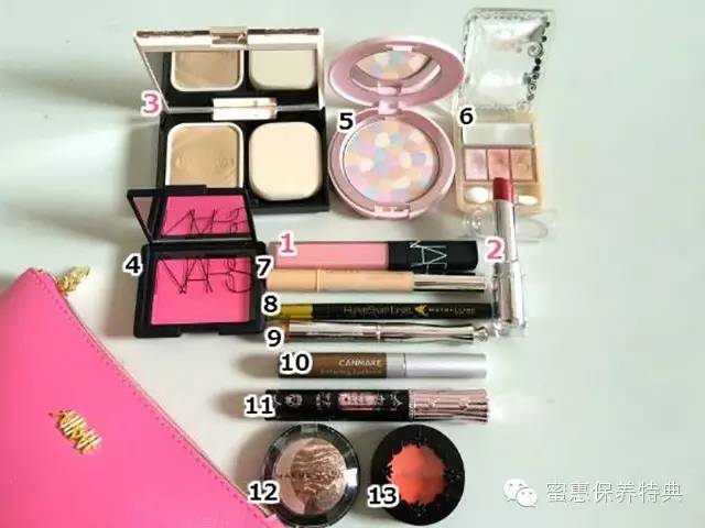 网红必备化妆品清单图片,博主化妆包推荐高颜值