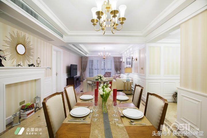 10万美式经典装修三室两厅,130平方房子美式轻奢装修20万