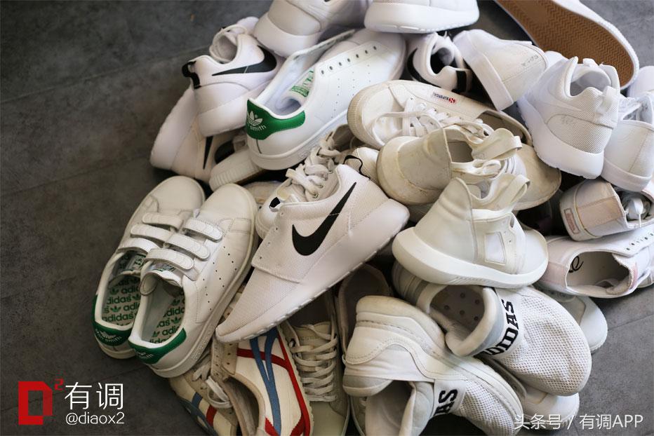 测试刷鞋清洗剂,测试清洗小白鞋