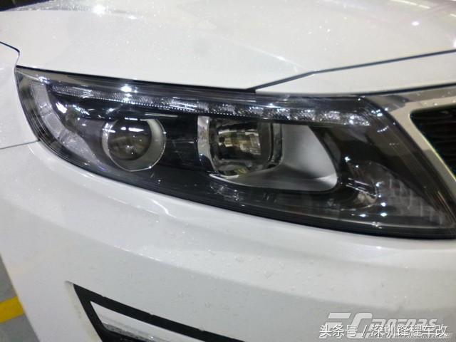全新起亚K5升级海拉6双光透镜，飞利浦灯泡，提升夜间行车安全