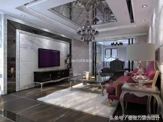 8款客厅大理石电视墙告诉你，有时候装修的档次也就一墙之差