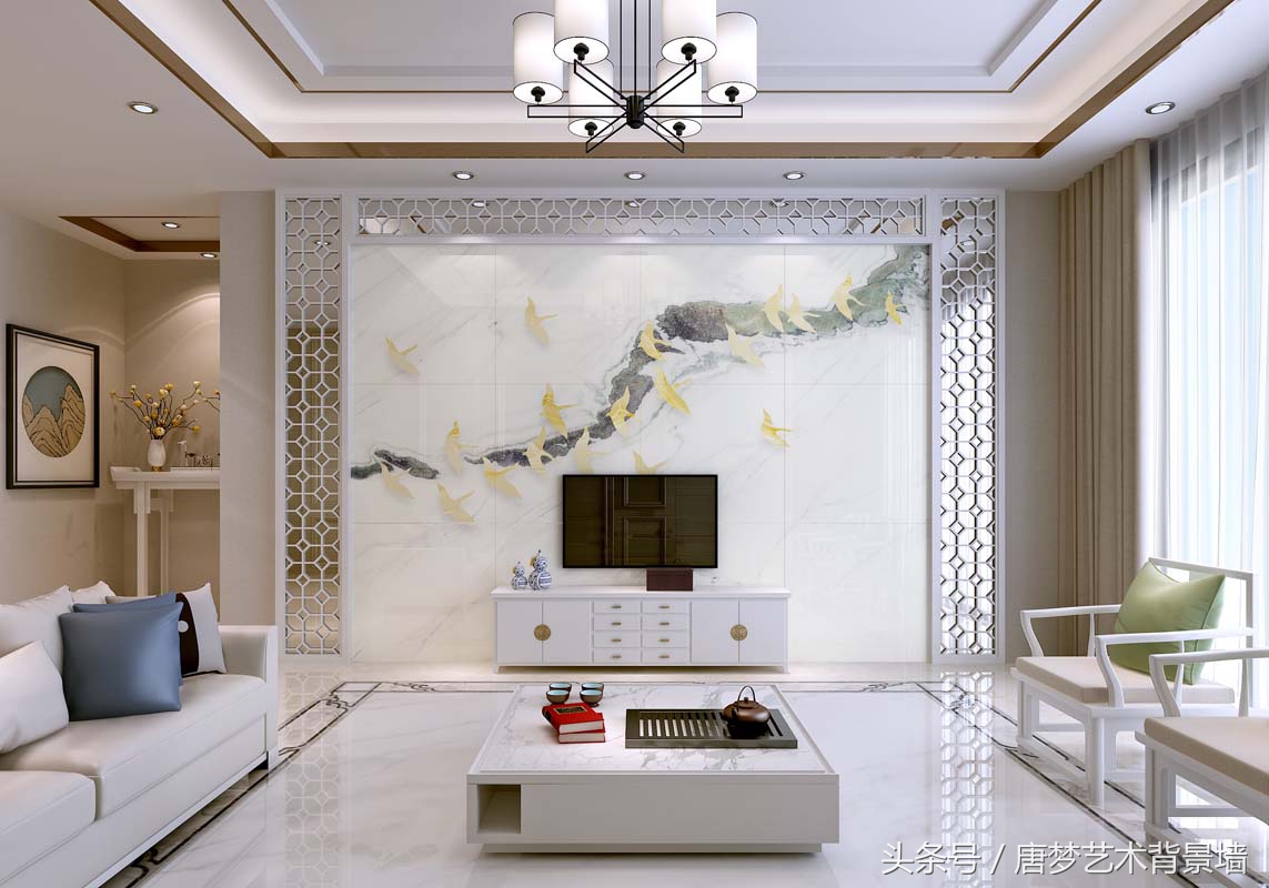 现代艺术感背景墙,现代轻奢艺术背景墙