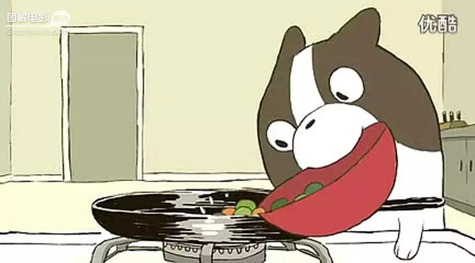 1分钟看完煎蛋饼养只狗狗来做饭狗版の田螺姑娘