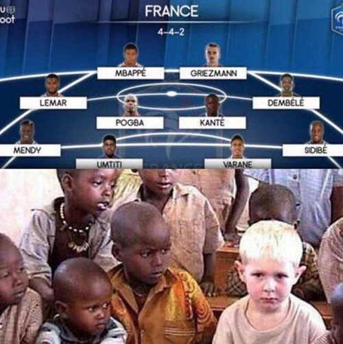 足球世界里那些混编队伍，高卢雄鸡是代表，国足的良药有了