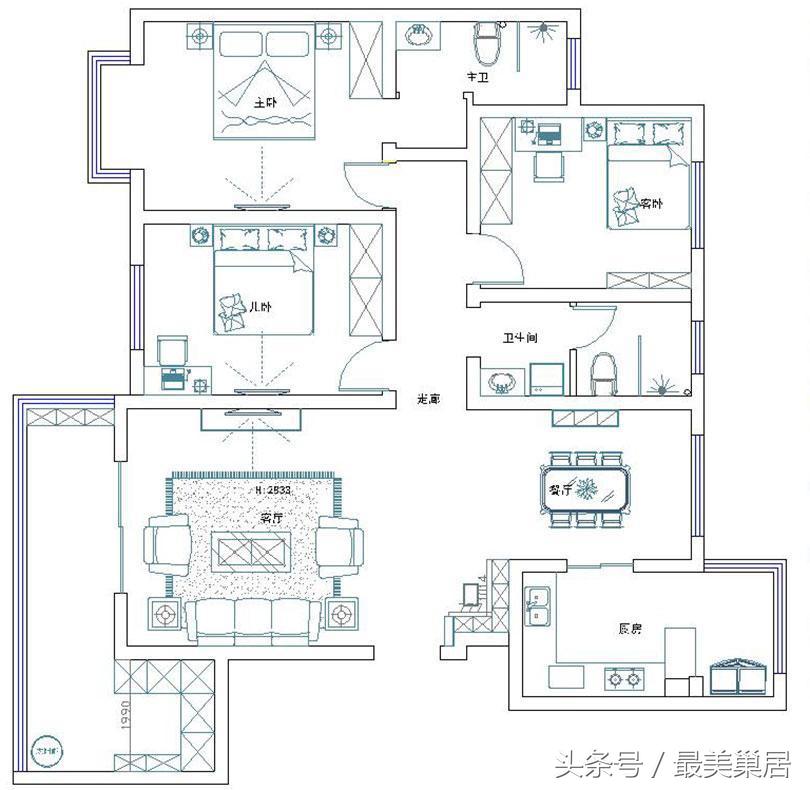 美巢装饰装修案例小户型,美巢装饰实景图500平米