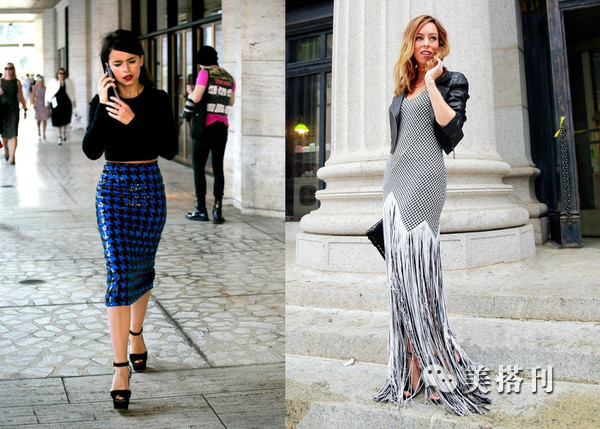 千鸟格永不落伍的复古元素,经典千鸟格超显品味气质