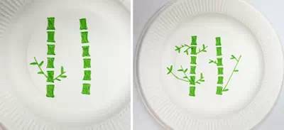 一次性纸盘梅兰竹菊,幼儿纸盘手工梅兰竹菊