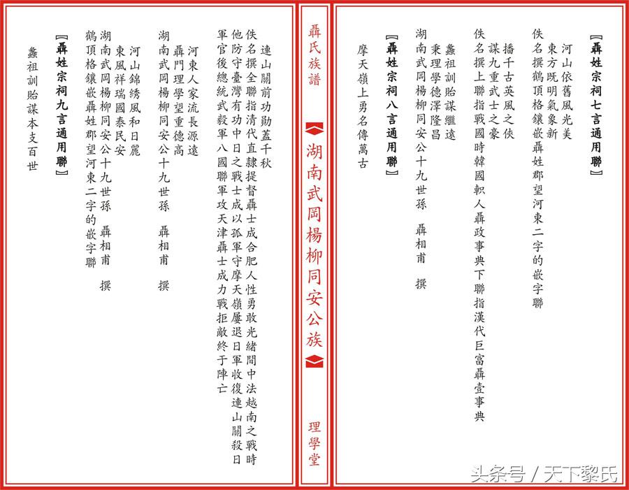 聂姓是安徽本土姓氏吗,湖南聂氏家谱及辈分