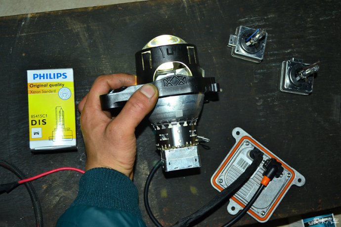 北极星车灯改造,北极星改灯图片