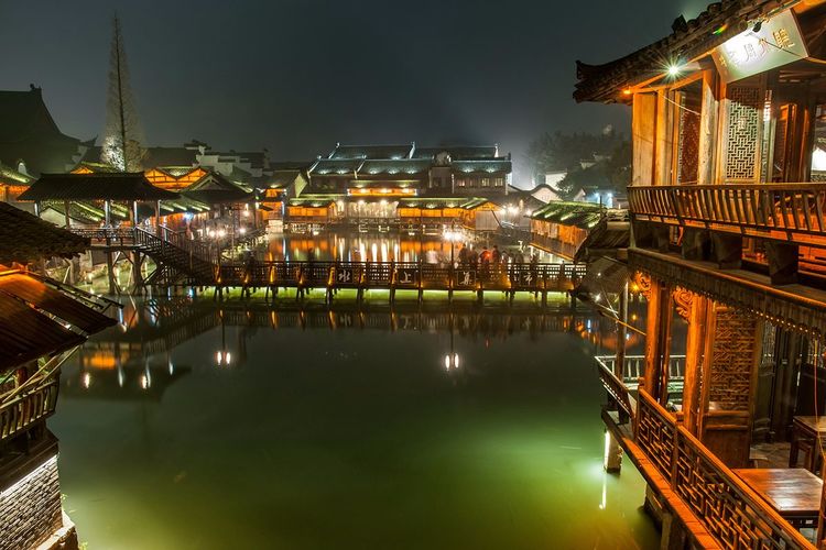 江南水乡乌镇诗情画意,江南水乡乌镇落日余晖