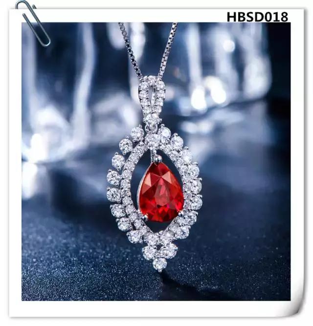 翡翠水滴吊坠款式图片,水滴红宝石吊坠天然彩色宝石正品