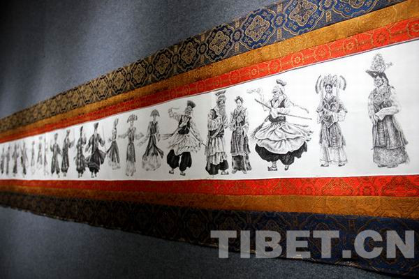 世界最长的钢笔画,世界上最长藏文书法作品