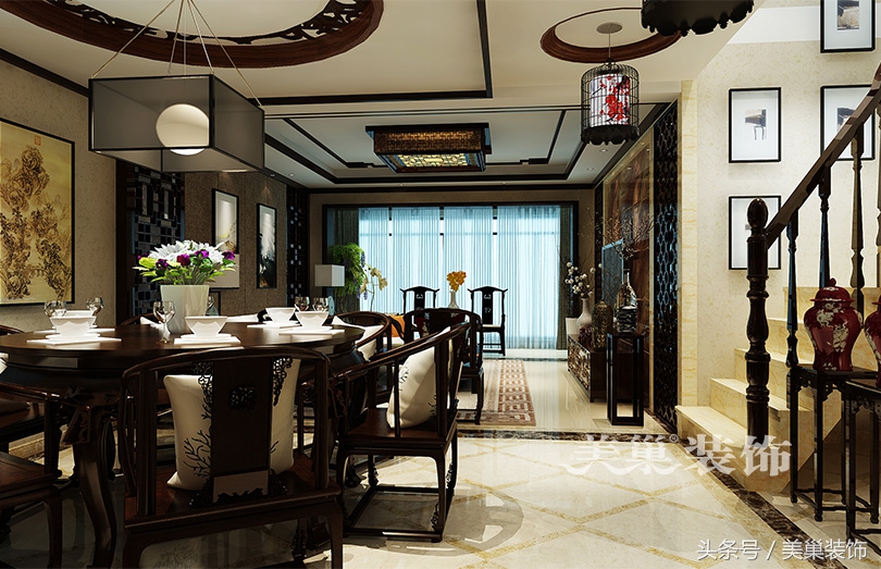 郑州天地湾380平复式新中式，演绎出传统的精髓，展现出内涵风韵