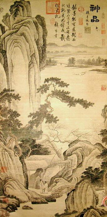 荆浩笔法论指的什么,荆浩山水笔法布置