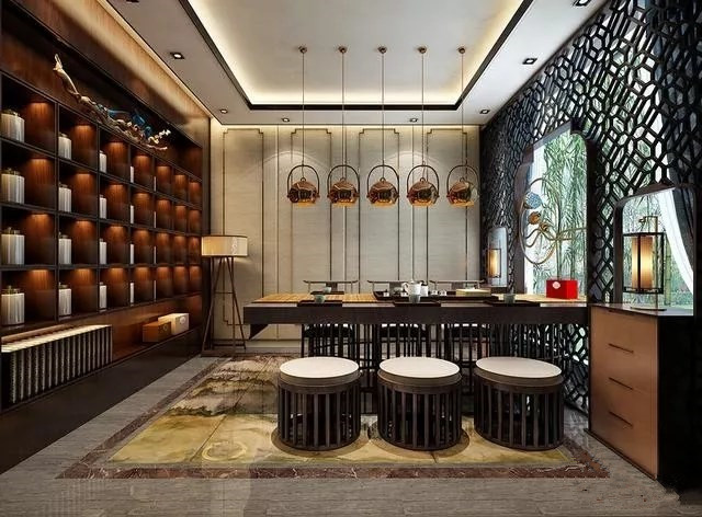 太原华洲装修效果图,复式500平方米现代新中式装修