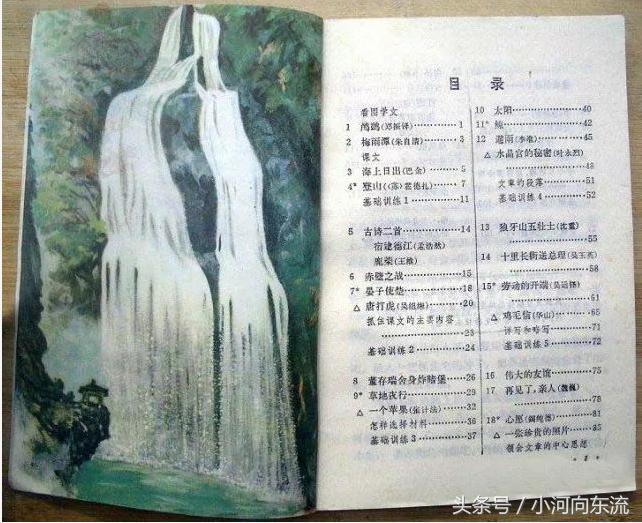 20年前的语文课本你们还记得吗,看完之后,泪流了!