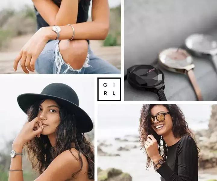 手表ins高颜值小众简约不撞款森系,ins风网红轻奢绿皮手表