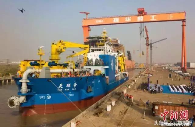中国在这个领域毫不谦虚：刚刚世界最强“造岛神器”下水！