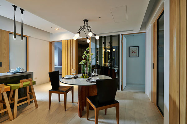 国瑞城120平现代简约装修效果图,国雅城新中式装修效果图