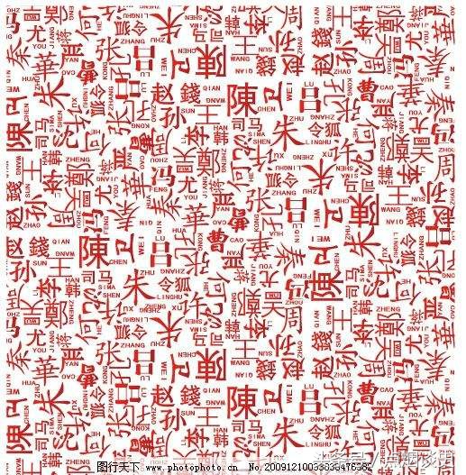 中国历史上最奇怪的100个姓氏