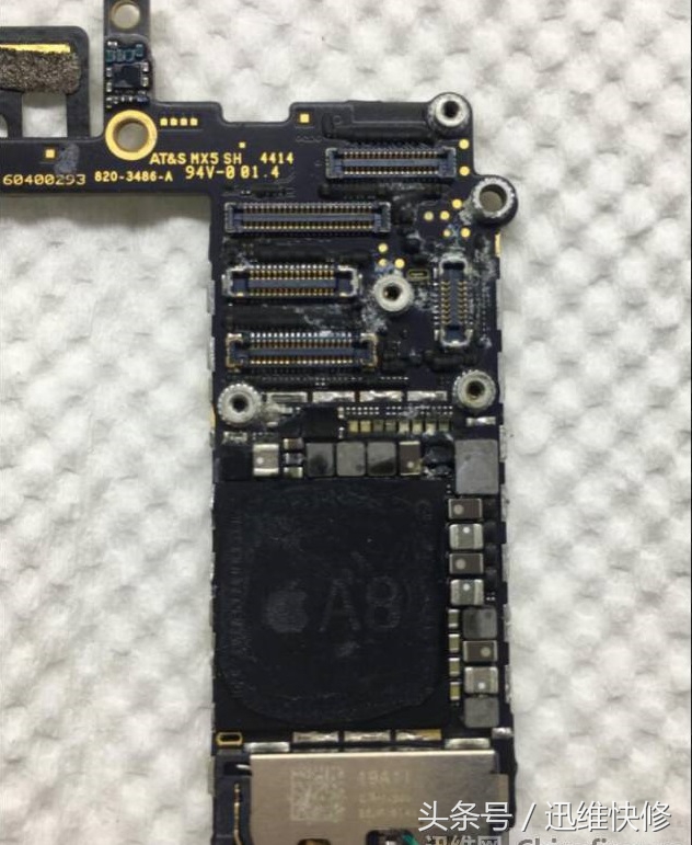 苹果6s主板进水腐蚀严重维修费用,iphone6进水出现什么症状