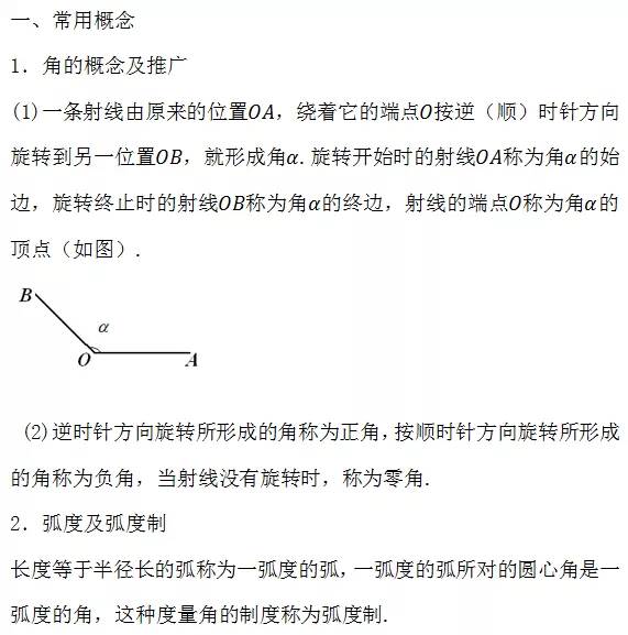 高中数学必背的公式大全集,学霸整理高中数学公式大全精编