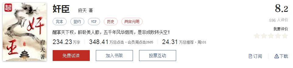 起点评分8.7以上小说排行榜,全网评价最高的十本网络小说神作